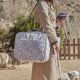 Mala + Trocador Estampado Nice - Branco/Lilás