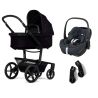 Carro Trio Joolz Day 5 Space Black com Portabebé Pebble Cinza