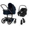 Carro Trio Joolz Day 5 Azul Marinho com Bebê Conforto Pebble Preto