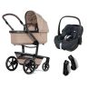 Carro Trio Joolz Day 5 Sandy Taupe com Bebê Conforto Pebble Cinza