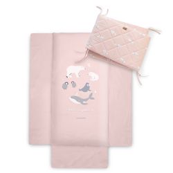 PACK COLCHA E PROTETOR 60X120 POLARIS ROSA ROSA