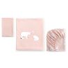 Lençol 3 Peças Mini Berço Jersey Polaris Rosa