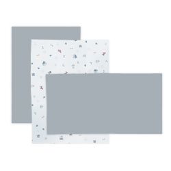 Lençol de Berço 3 Pcs (Berço 60) 60X120X1 Cm House Azul
