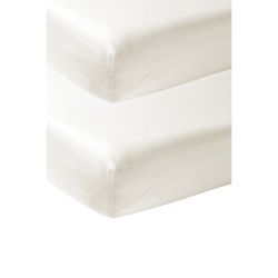 Lençol Ajustável para Berço 60 Pack 2 60X120 Cm Me-Uni Off White