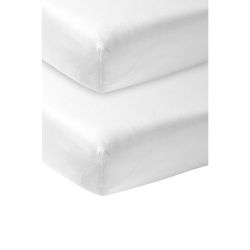 Lençol Ajustável para Berço 60 Pack 2 60X120 Cm Me-Uni White