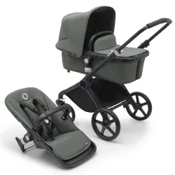 Carro Bugaboo Fox Cub Completo Preto - Verde Floresta