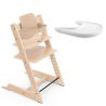 Trona Stokke Tripp Trapp Madeira Natural com Baby Set e Bandeja