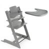 Trona Stokke Tripp Trapp Cinza Tempestade com Baby Set e Bandeja