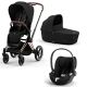 Carro Trio Cybex Priam com Portabebé Cloud T Peach Pink