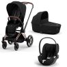 Carro Trio Cybex Priam com Portabebé Cloud T Sepia Black