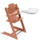 Trona Stokke Tripp Trapp Rosa Sereno com Baby Set e Bandeja