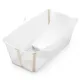 Banheira Dobrável para Bebê Flexi Bath Sandy Beige + Suporte Oferta