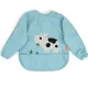 Babador Com Bolso E Mangas Tiny Farm Azul