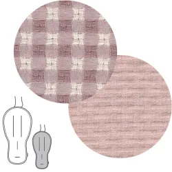 Colchonete Cadeira Universal Reversível Oval Vicky Rosa 43X88X1 Cm