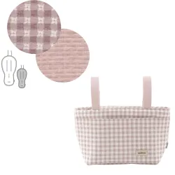 Jogo Colchonete Cadeira Oval + Bolsa Vicky Rosa