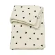 Manta Cuna 60 Muselina Prelavada 75X100 Cm Me-Sweet Heart Soft Sand/Black