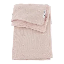 Manta Minicuna Algodão 75X100 Cm Me-Mini Knots Teddy Soft Pink