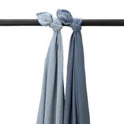 Muselina Lavada Gde Pack De 2 120X120 Cm Me-Uni Jeans Blue/Indigo
