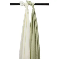 Muselina Lavada Gde Pack De 2 120X120 Cm Me-Uni Natural/S.Olive