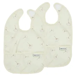 Pack 2 Babadores Ponto Quadrados 24X33 Cm Me-Gingko Multicolorido