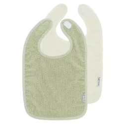 Pack 2 Babadores Rizo Quadrados 27X43 Cm Me-Popcorn Naturel/S.Olive