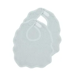Pack 2 Babadores Rizo Ovalados 25X34 Cm Me-Terry Wavy Grey Blue