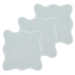 Pack 3 Toalhas Faciais 30X30 Cm Me-Terry Wavy Grey Blue