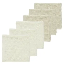 Pack 6 Toalhas Faciais 30X30 Cm Me-Popcorn Naturel/S.Sand
