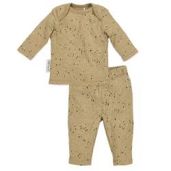 Pijama 2 Peças Canalé 50/56 Me-Rib Mini Spot Toffee Melange