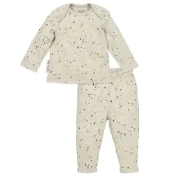Pijama 2 Peças Canalé 62/68 Me-Rib Mini Spot Sand Melange