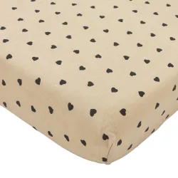 Sabana Bajera Ajustável Colecho 50X90 Cm Me-Sweet Heart Soft Sand/Black