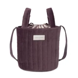 Bolsa Bucket Velvet Cereja