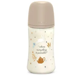 Biberão Poliamida 270ml Wonderland Coelhos Bege
