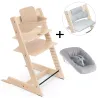 Pacote Trona Stokke Tripp Trapp + Baby Set + Newborn Set + Almofada OFERTA