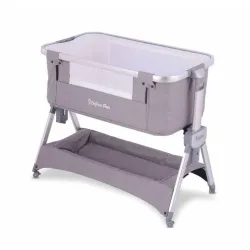 Minicuna Plegable de Colecho Bigtoes Flex Metal incluye Funda Nórdica y Bajera Gris