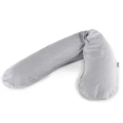 Cojín De Lactancia Deluxe 190cm + Funda De Puntos Gris