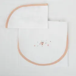 Juego de Lençóis Algodão 100% 3 Peças Monet Carro 002 Monet R01 14 B/rosa