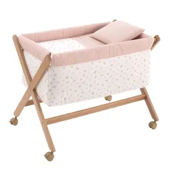 Minicuna Tijera Madeira Calma Rosa/Natural 55X87X74Cm