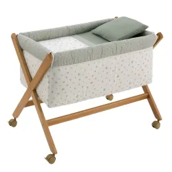 Minicuna Tijera Madeira Calma Verde/Natural 55X87X74Cm