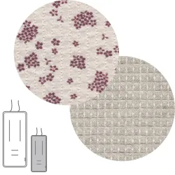 Colchoneta Silla Universal Reversível Reta Naturale Rosa 30X80X1Cm