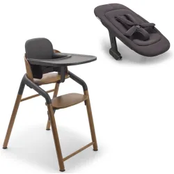 Pack Bugaboo Giraffe Madeira Quente/Cinza + Hamaca + Baby Set + Bandeja