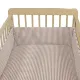 Protetor de Berço 120x60 Cm Praline Vichy/listras Moka