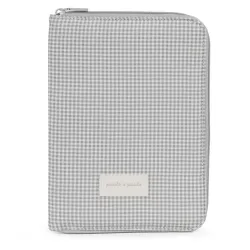 Portadocumentos Little Bloom Vichy Cinza