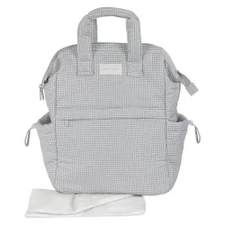 Mochila Little Bloom Vichy Cinza