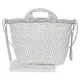 Bolsa Canastilla Little Bloom Flor Cinza