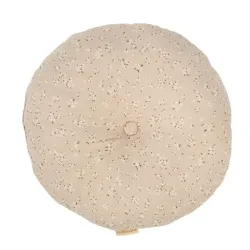 Cojin Redondo Boton 30x30 Vermelho Anais R07 10 B/lino