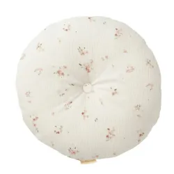 Cushion Redondo Botão 30x30 Vermelho Monet R01 14 B/rosa