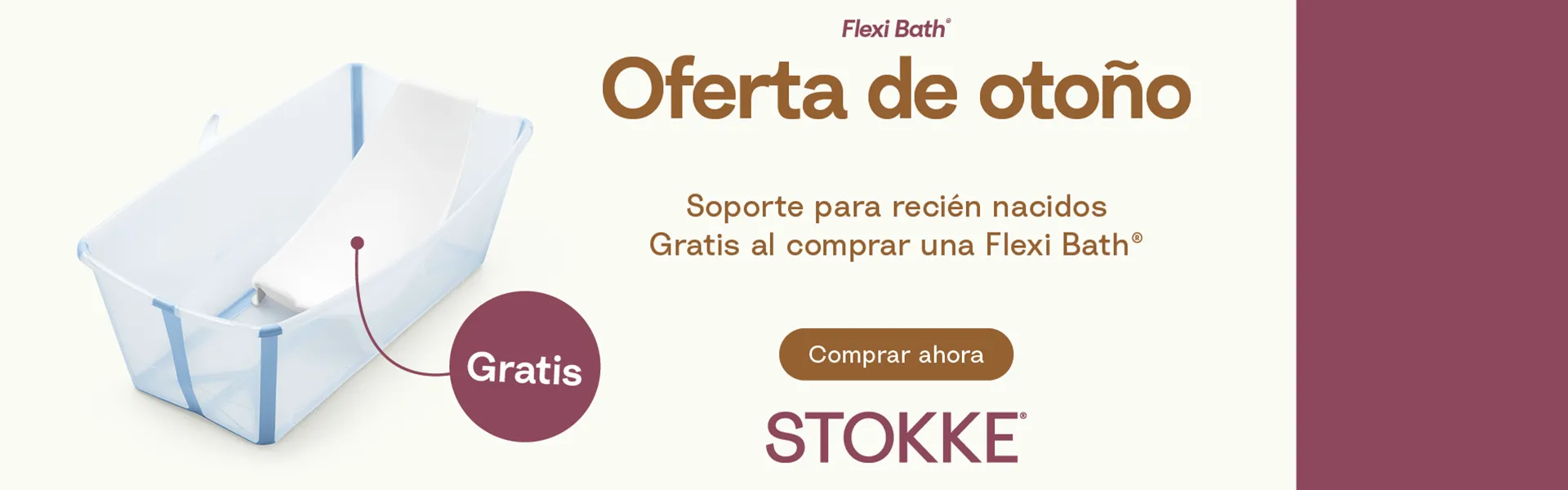 Soporte para recién nacidos Gratis al comprar una bañera Flexi Bath